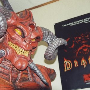 Diablo costume and poster