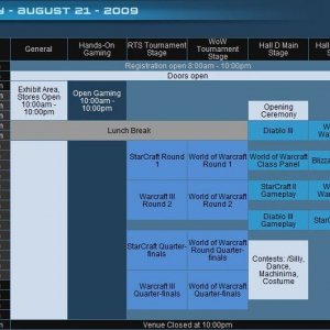 Blizzcon 2009 Schedule - Friday