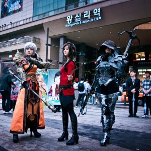 launch event cosplay in Korea