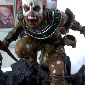 Sculpture Art Witch Doctor Details