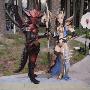 Diablo and Protoss Wizard