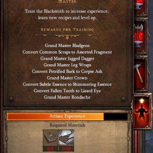 New Blacksmith Recipes