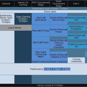 Blizzcon 2008 Schedule - Saturday