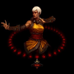 Fiery Runes Series 4: Female Monk 2.0