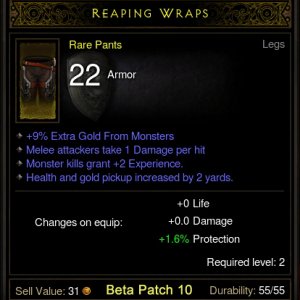 Rare Drop - Reaping Wraps