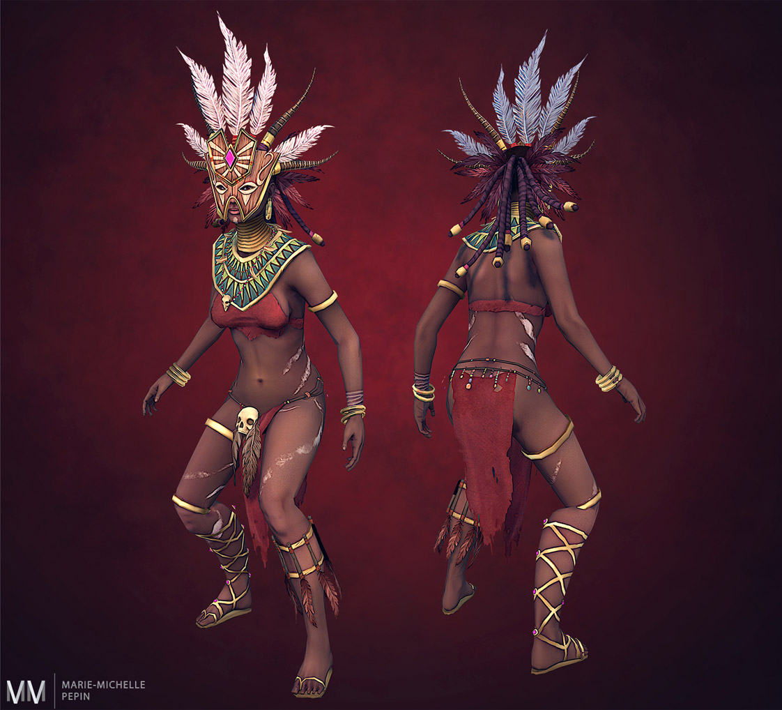 3D Witch Doctor Model