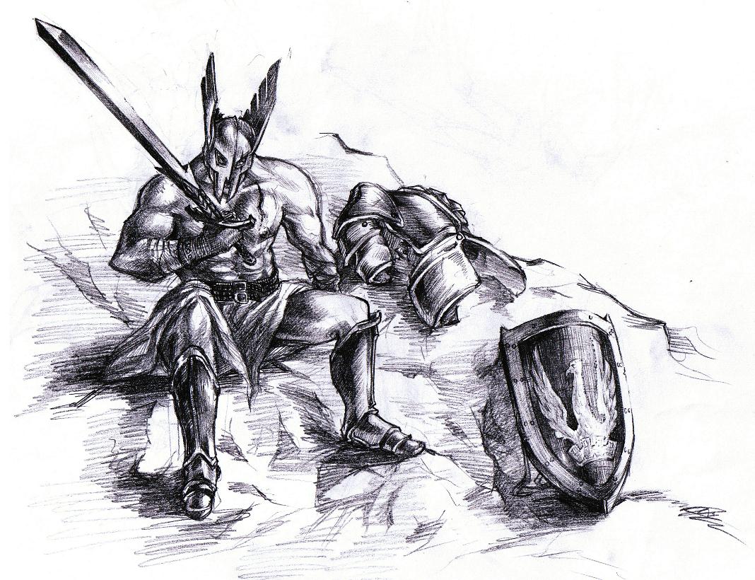 Barbarian relaxes