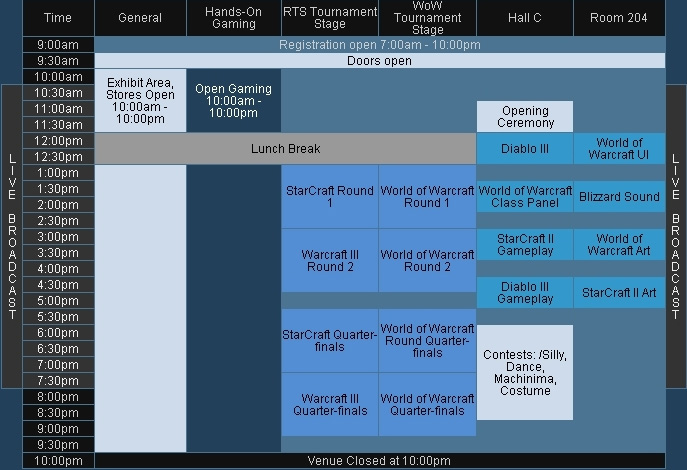 Blizzcon 2008 Schedule - Friday