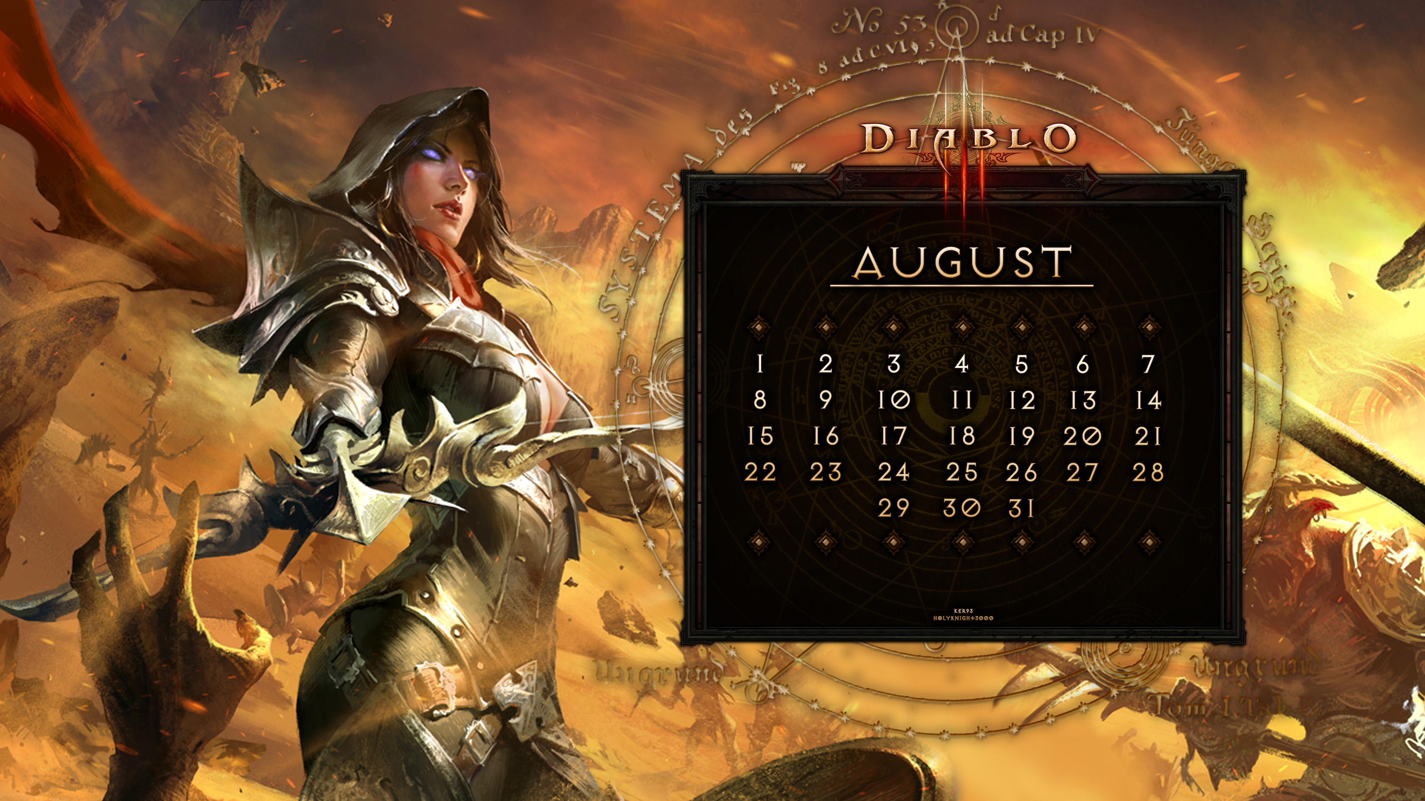 Calendar #14: Universal August