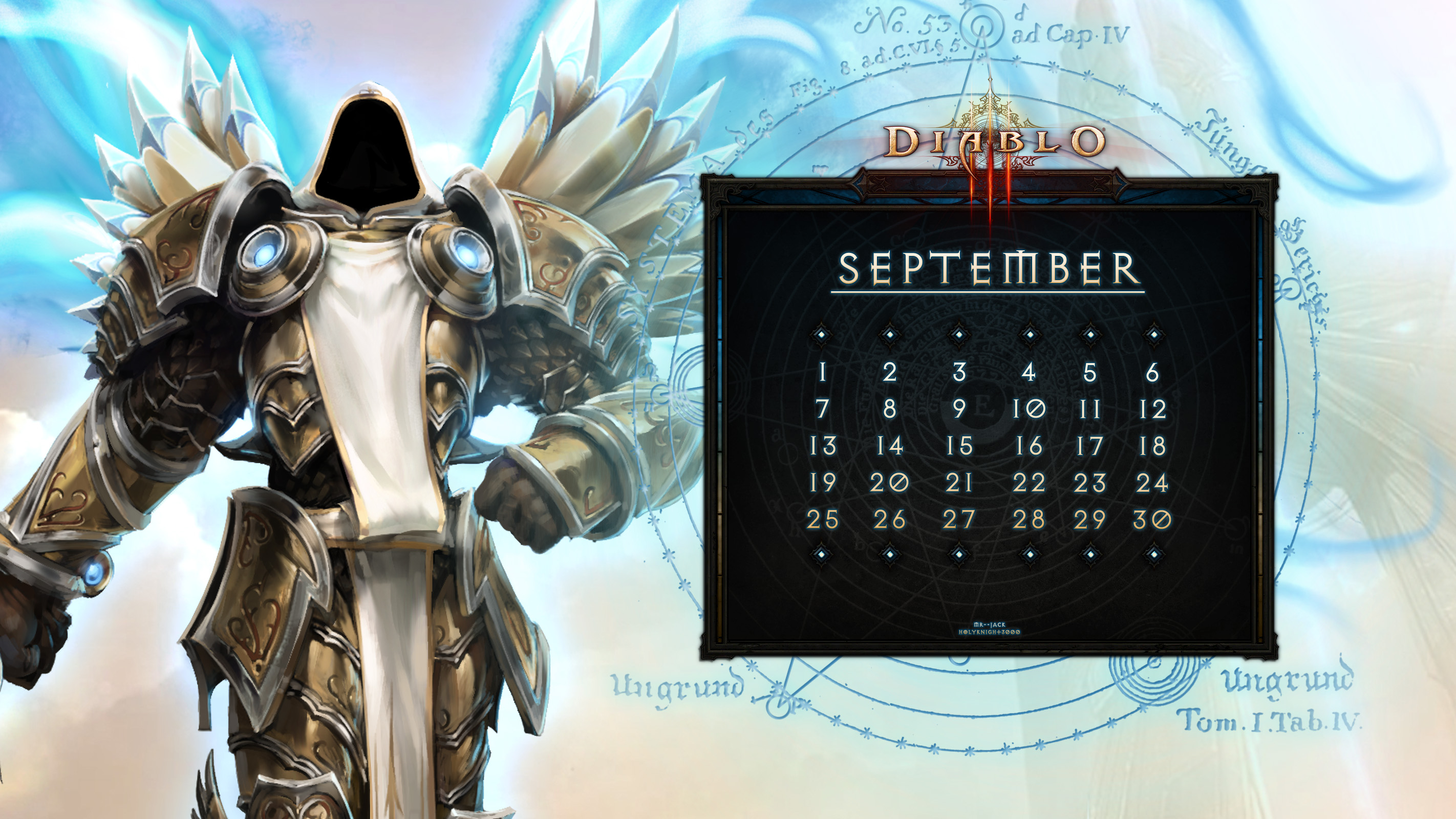 Calendar #15: Uni September - Tyrael