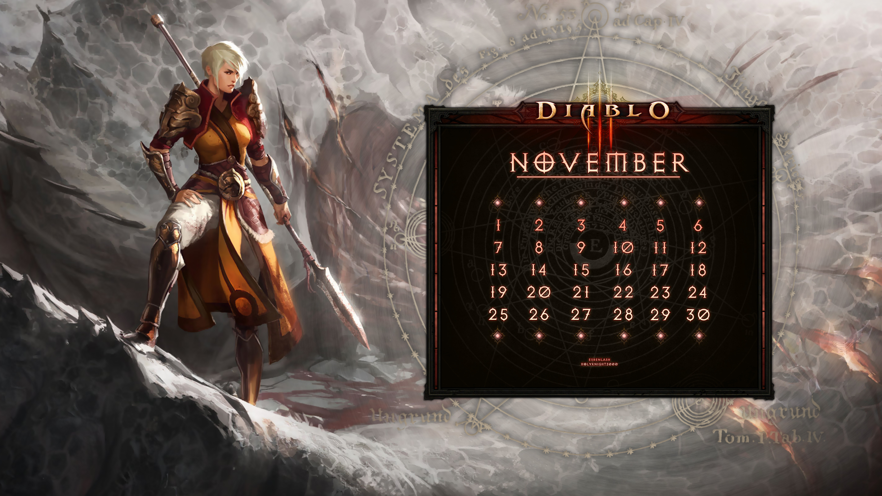 Calendar #29: Uni November - Monk