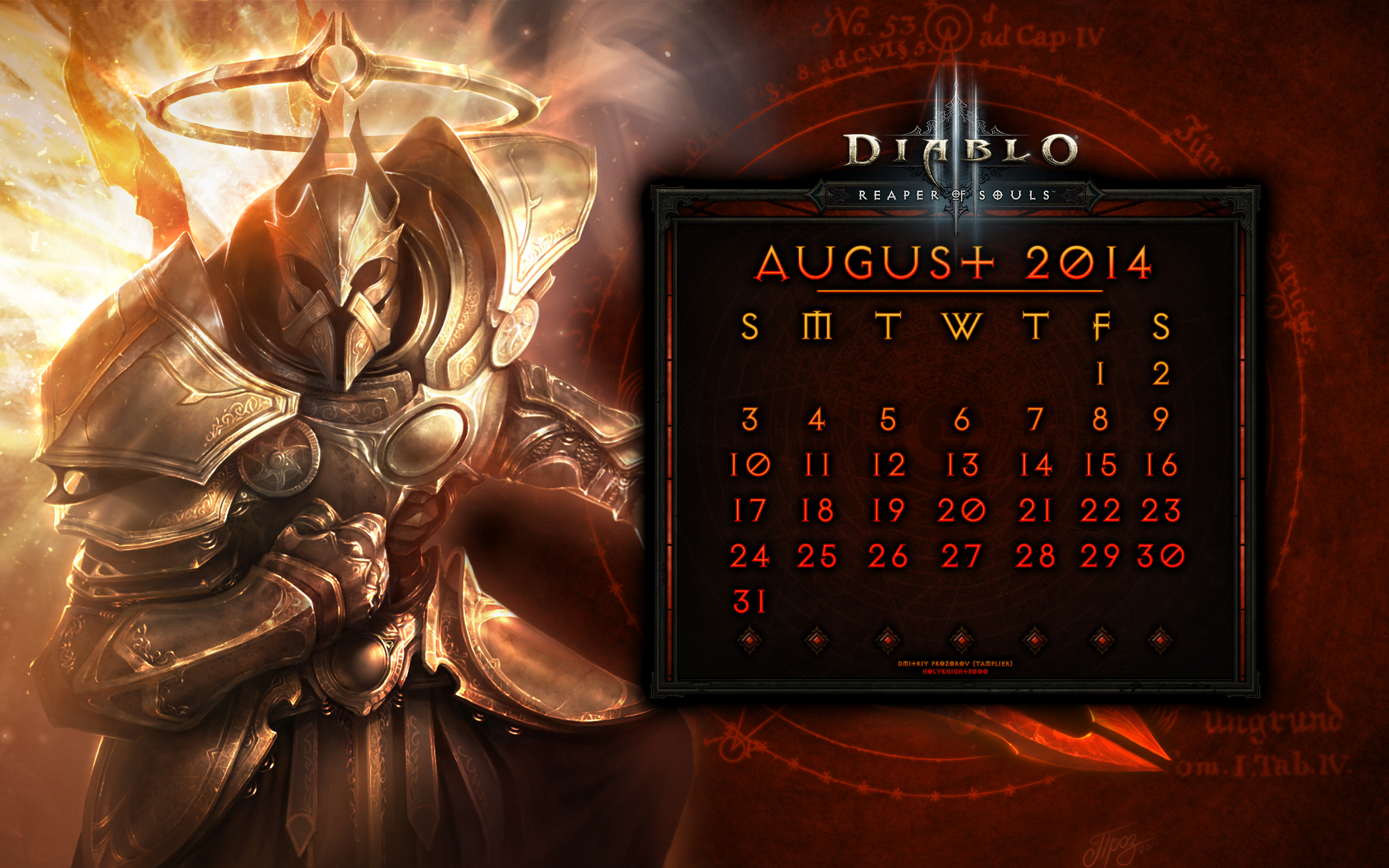 Calendar #3: August 2014