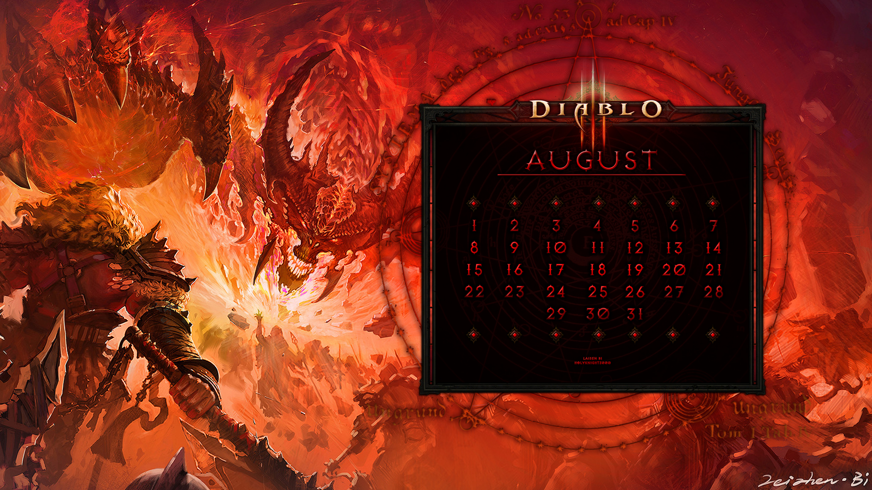 Calendar #36: Uni August  - Diablo