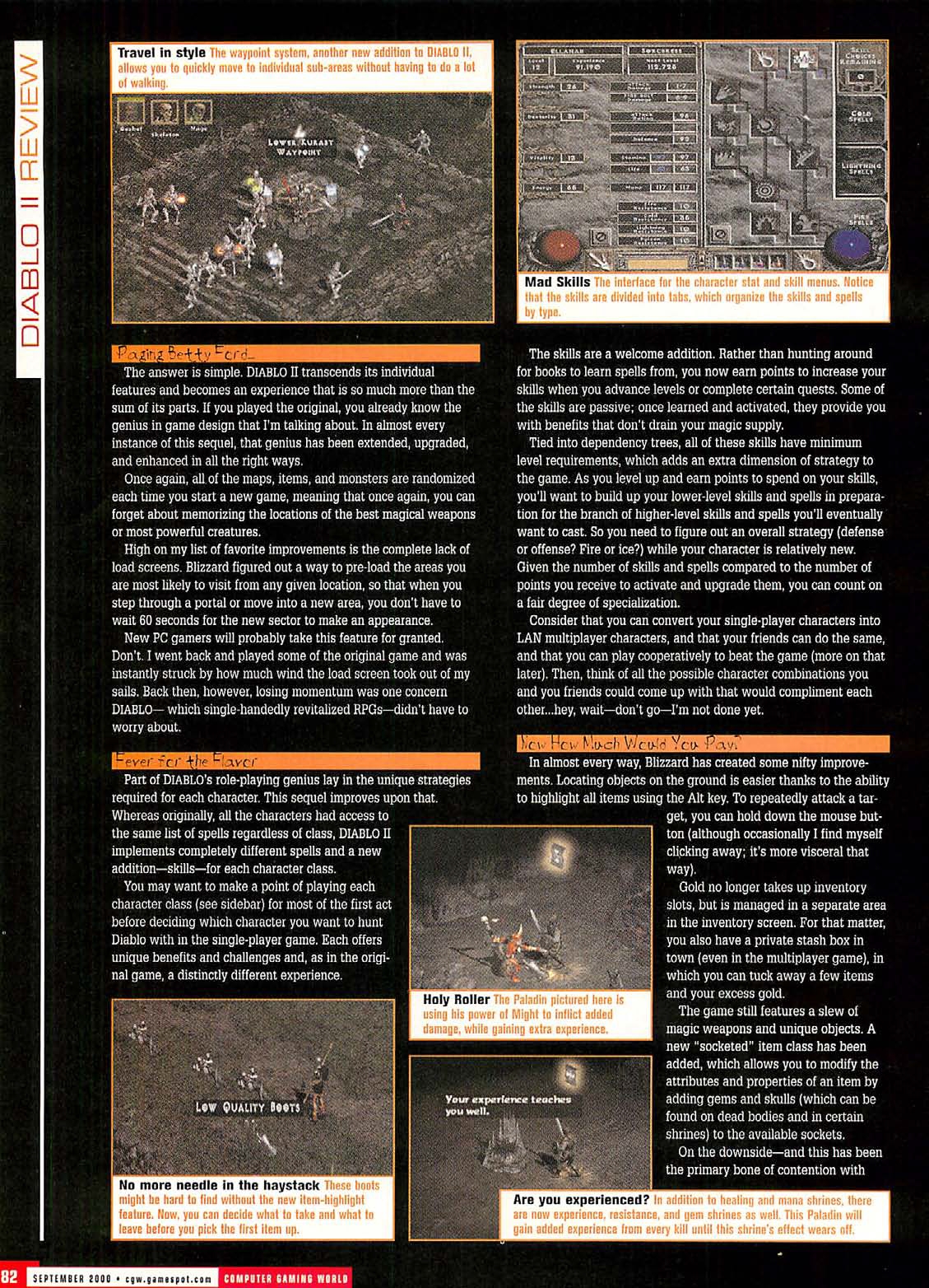 Computer Gaming World Diablo 2 review