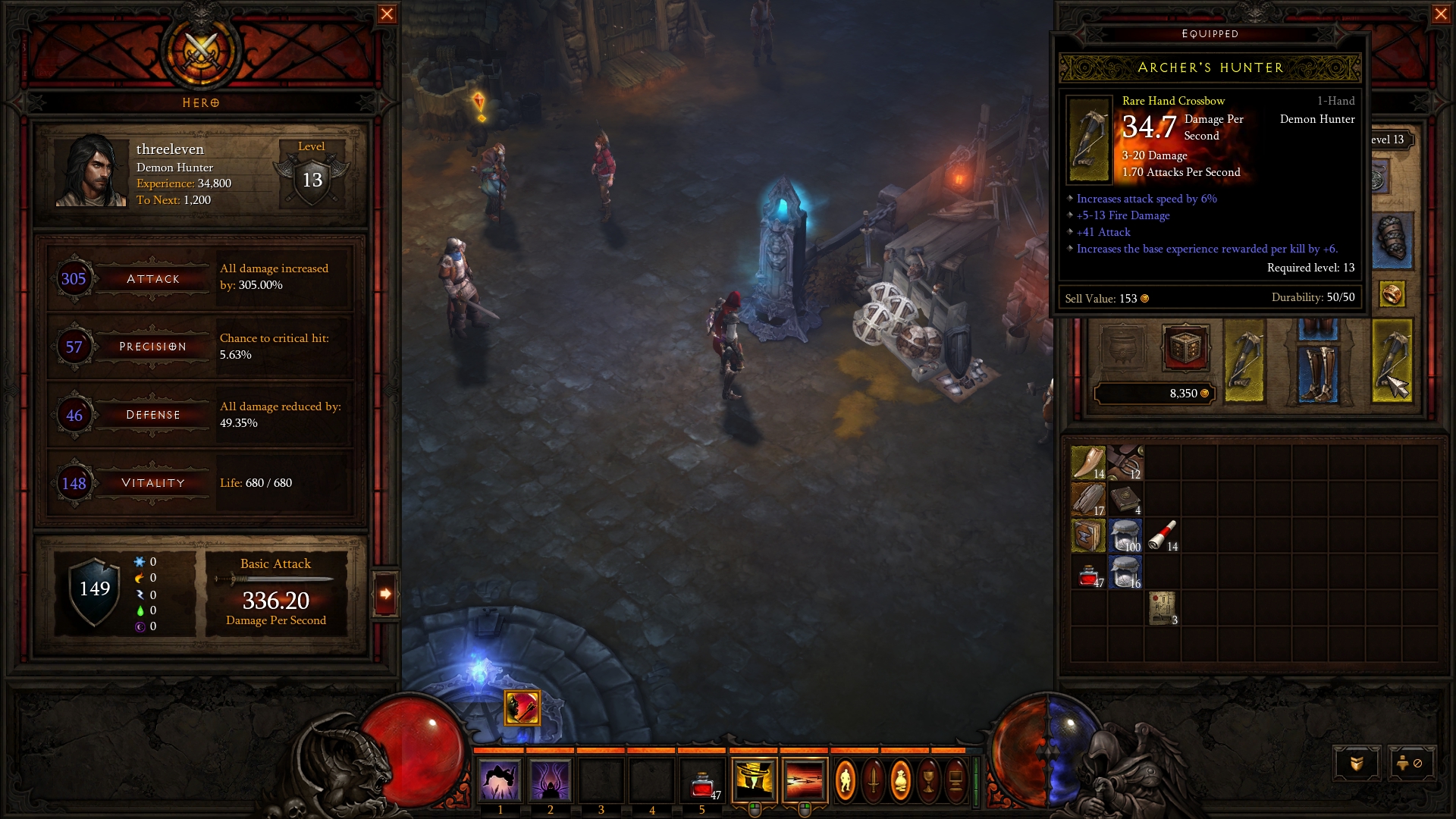 Diablo 3 336.20 DPS Demon Hunter No buffs or passives