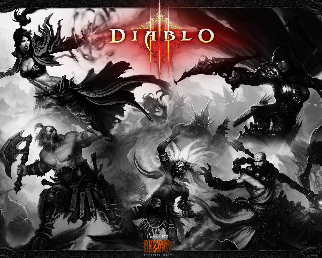 Diablo - Classes - Black and White