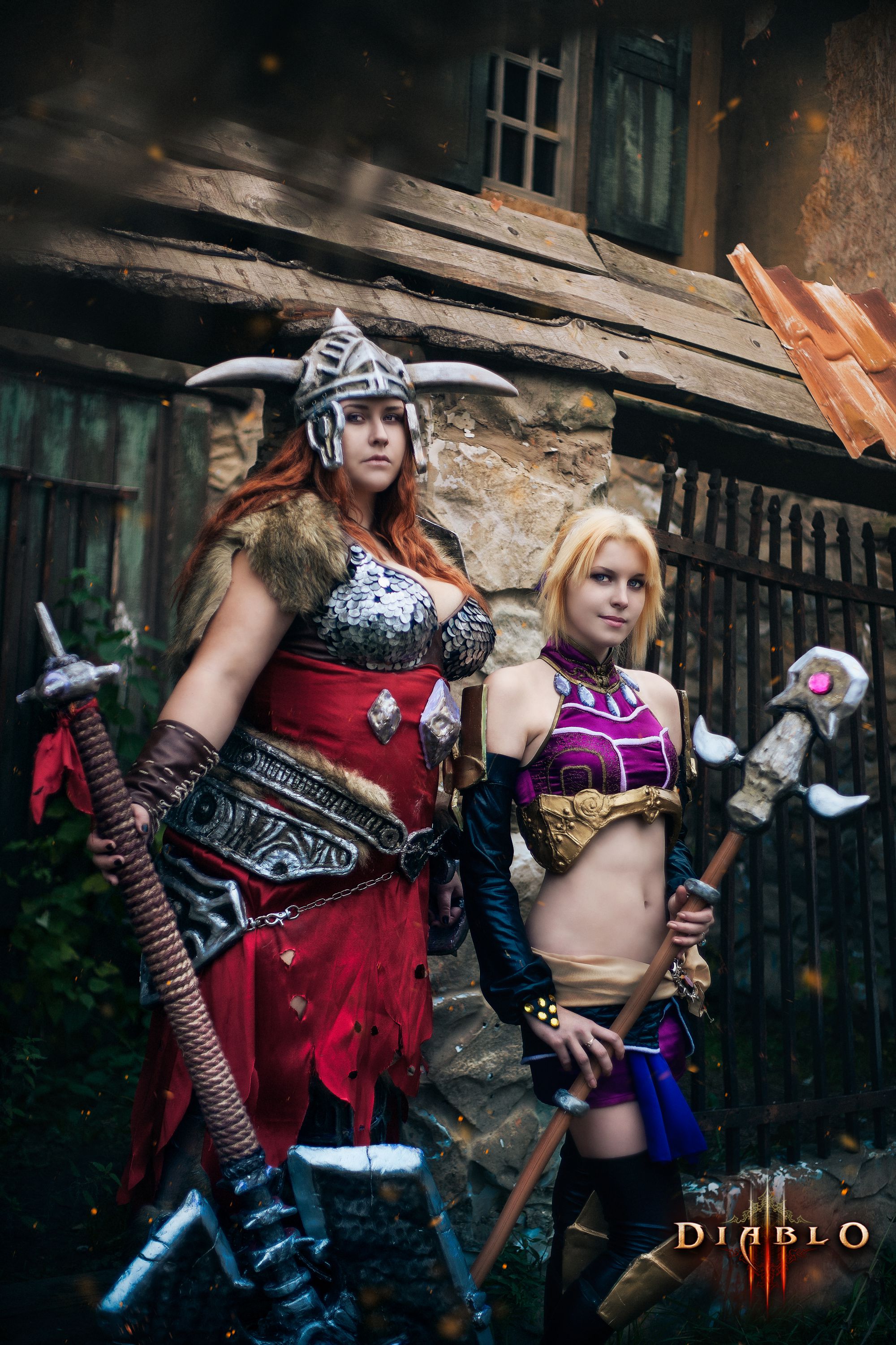 Female Barbarian and Enchantress