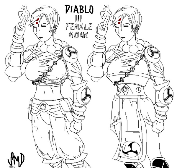 Female Monk Concept