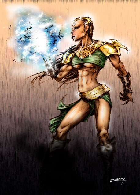 Muscular Sorceress