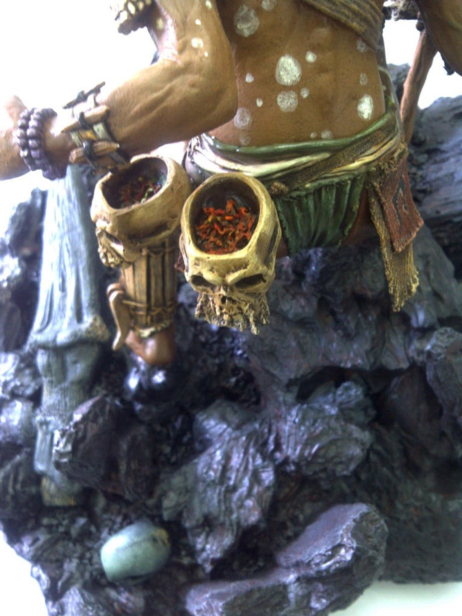 Sculpture Art Witch Doctor Details