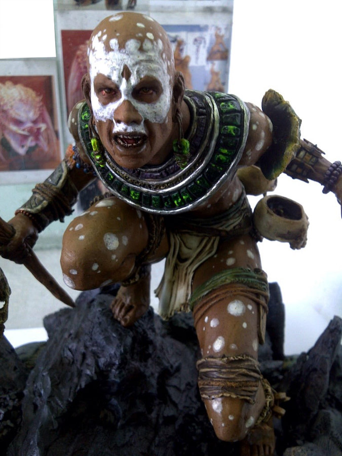 Sculpture Art Witch Doctor Details