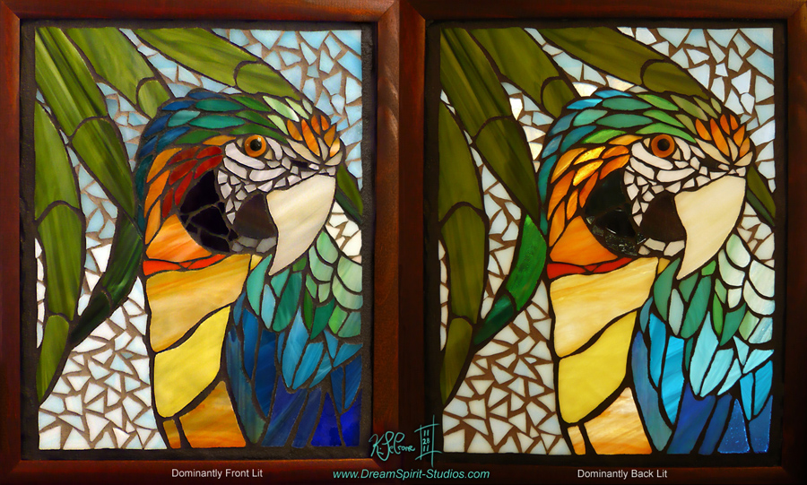 Stained Glass Parrot