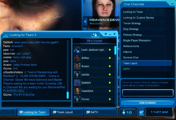 Starcraft 2 chat