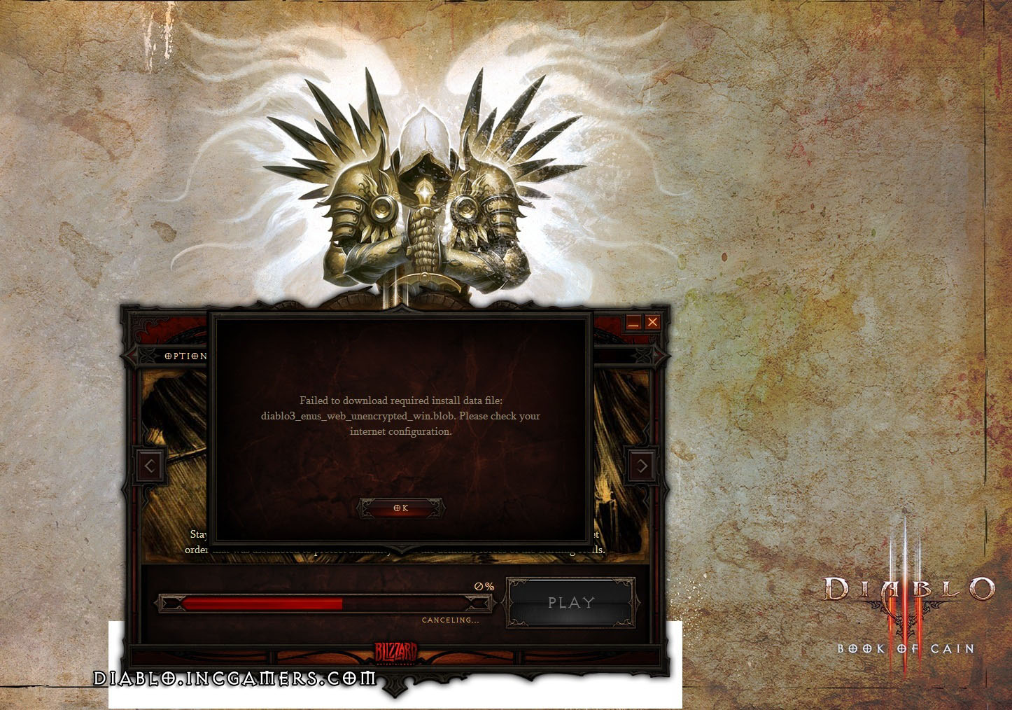 The Diablo 3 Retail Version Installer Screens