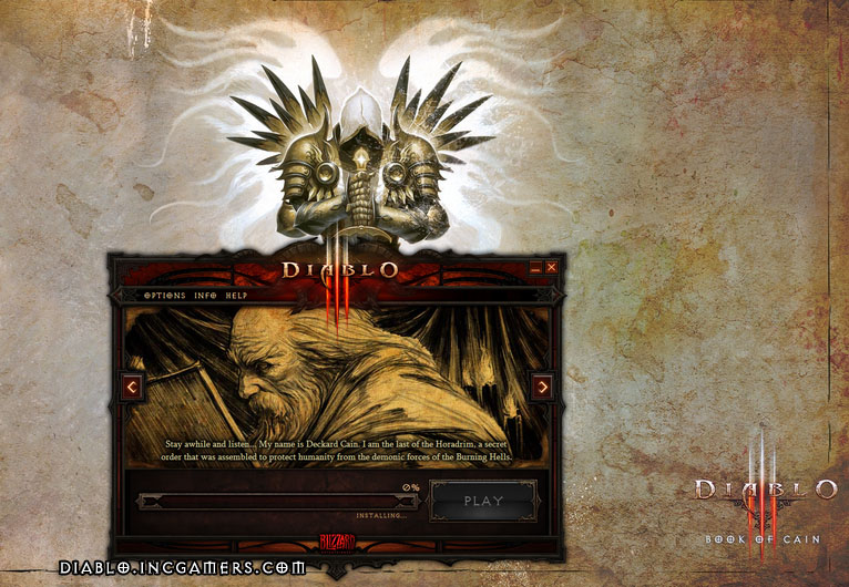 The Diablo 3 Retail Version Installer Screens