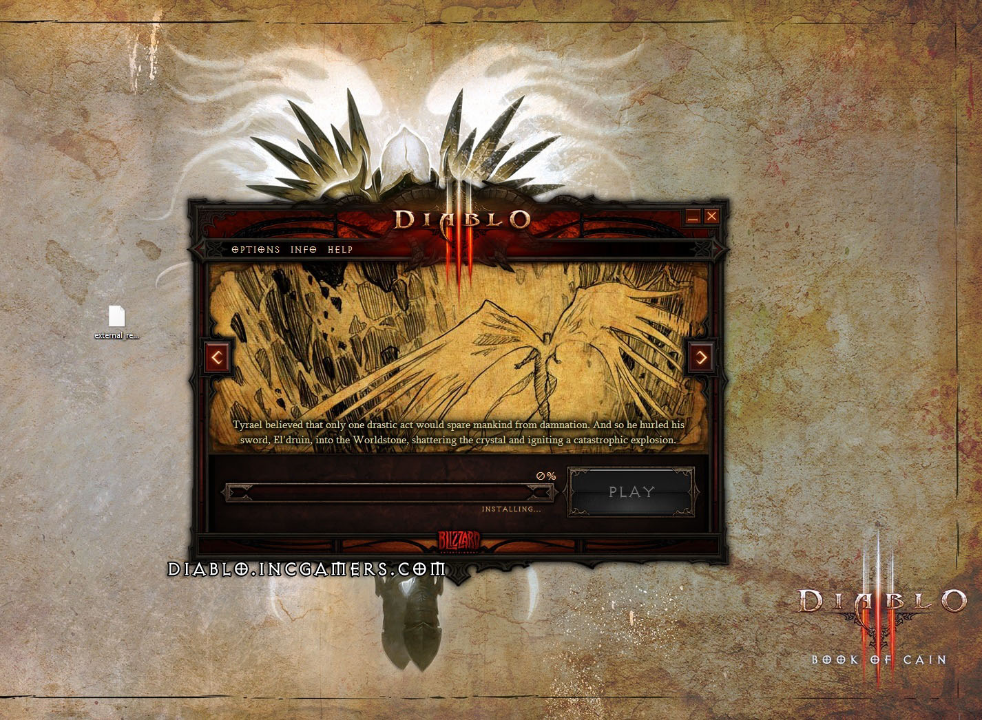 The Diablo 3 Retail Version Installer Screens